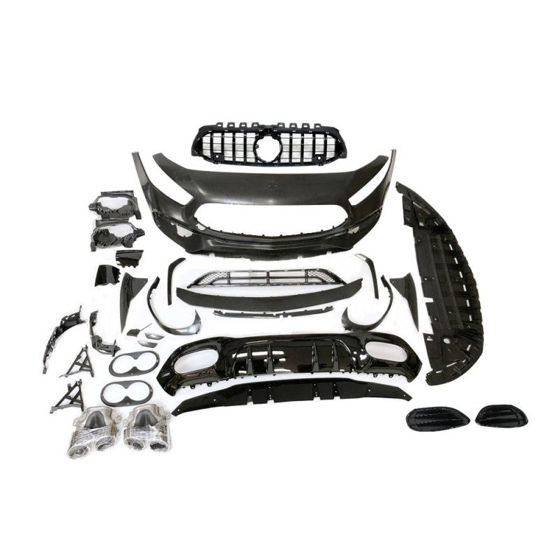 Front Bumper + Rear Diffuser Body Kit Mercedes W177 Look A45