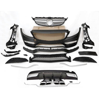 Voorbumper en Achterdiffuser Mercedes W205 (2014–2018) Sedan / Station – Look C63