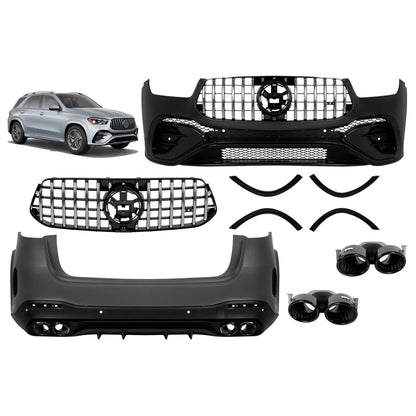 Mercedes GLE W167 SUV 2018-2023 / 2024-Up Bodykit GLE53 Look Black Tips