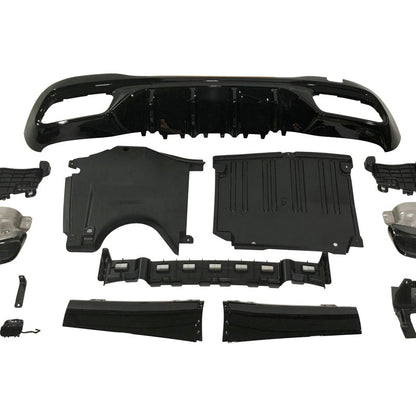 Achterdiffuser Mercedes W206 Sedan / Station – Look C63 Black